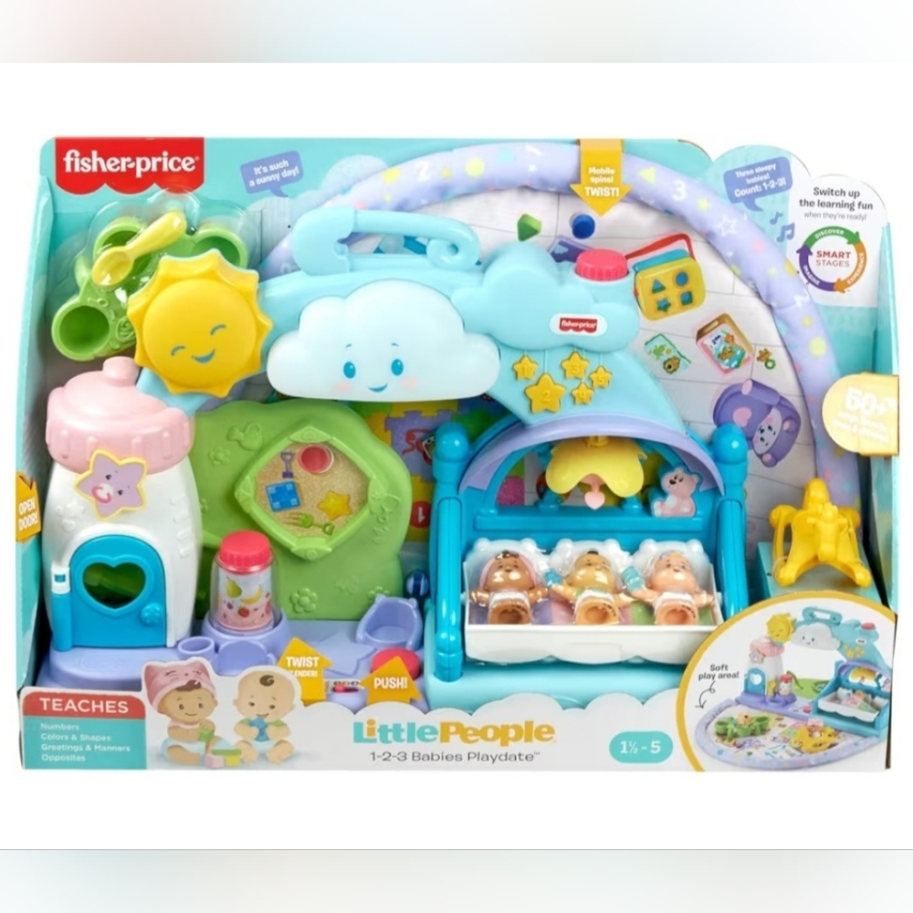 Fisher Price Little People 1-2-3 Babies Playdate Playset NEW!